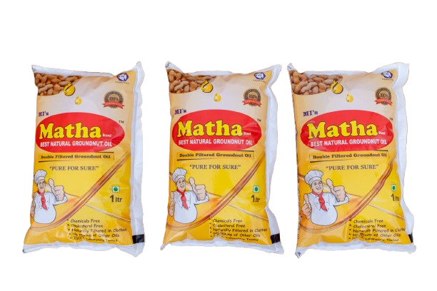 1 litre pouch- matha groundnut oil